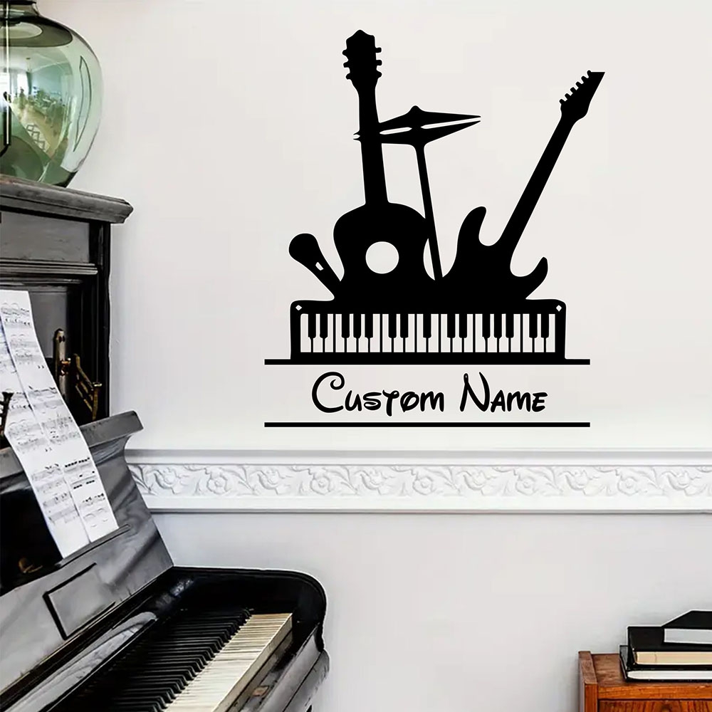 Musical Instrument And Name - 1PC Cartoon muziekinstrument Aangepaste naam Naam