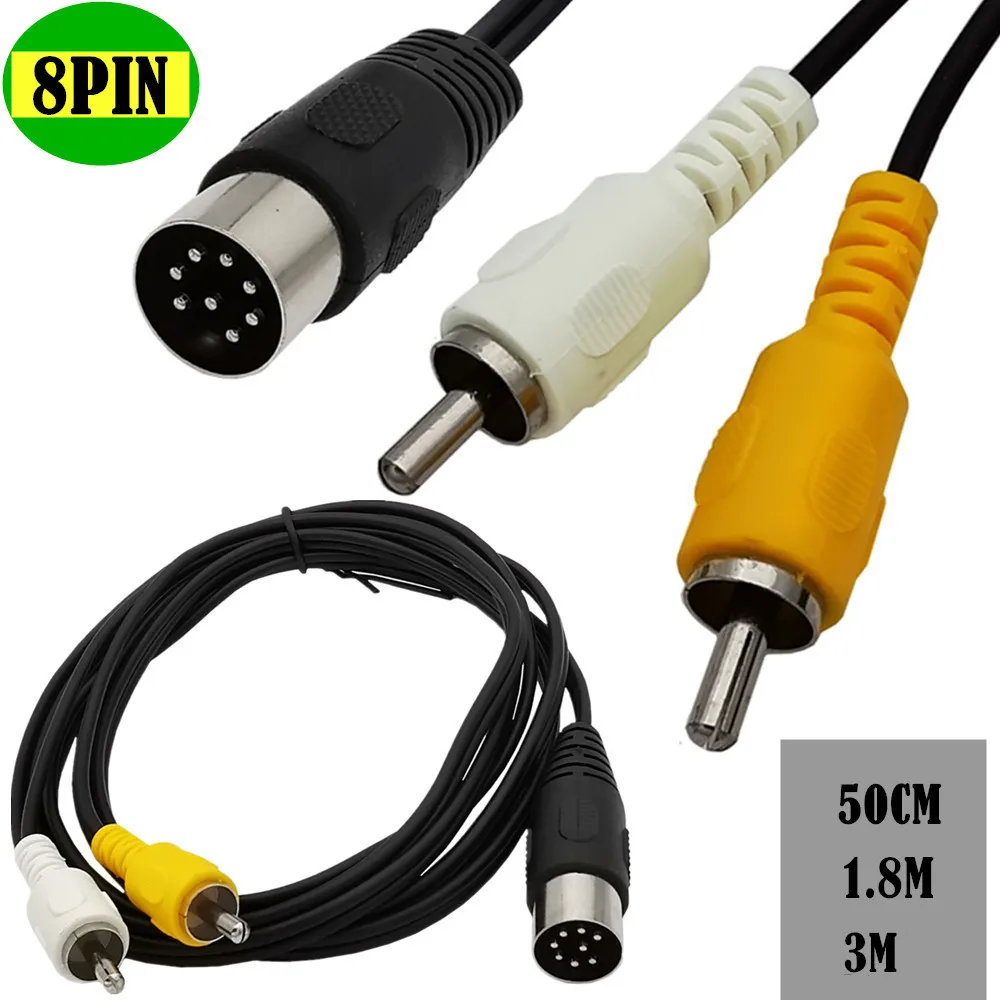 Musical Instrument Amplifier - Din 8 Pin Naar 2rca Kabel
