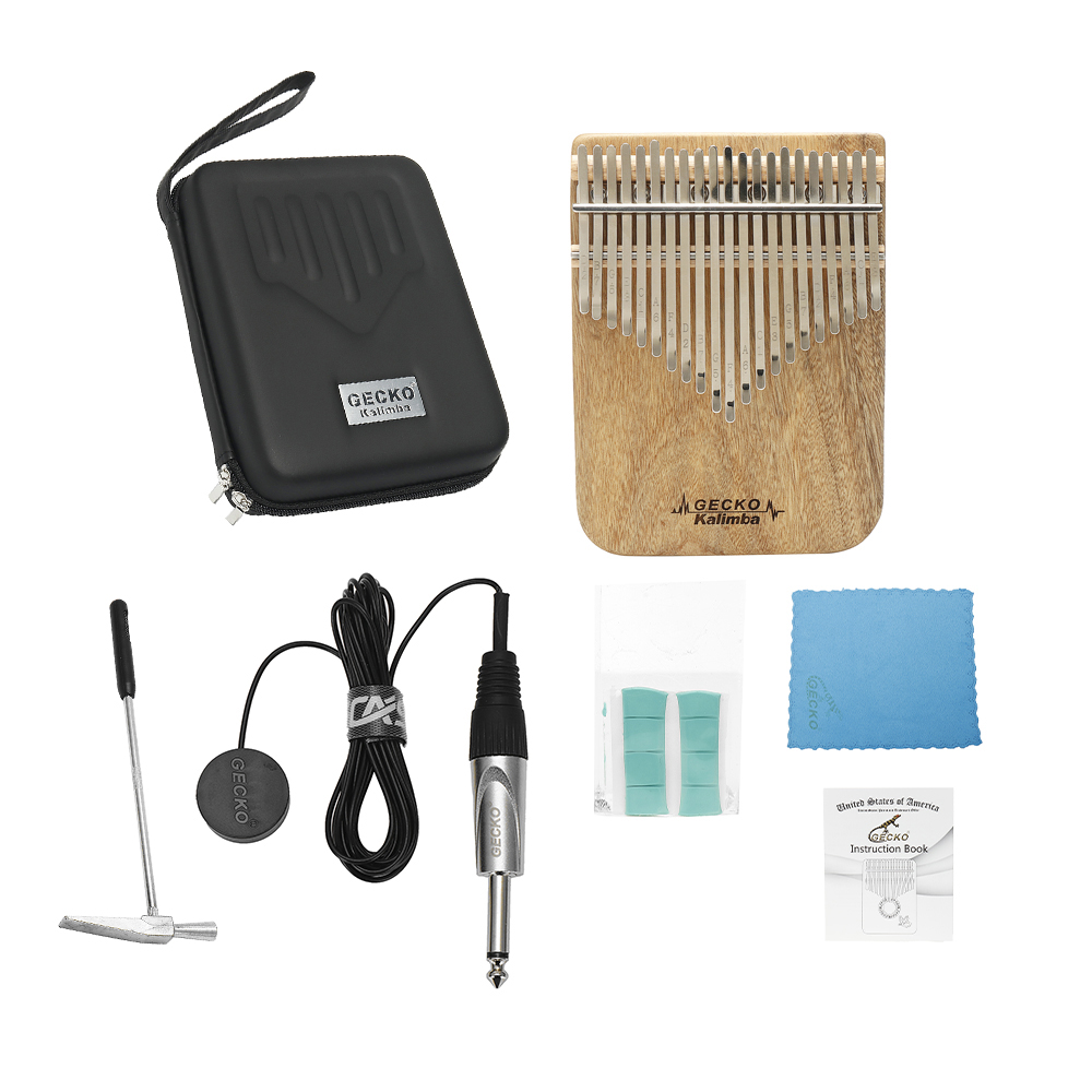A Musical Instrument With Keys - GECKO Kalimba 21-toetsen kamferhout duimpiano muziekinstrument