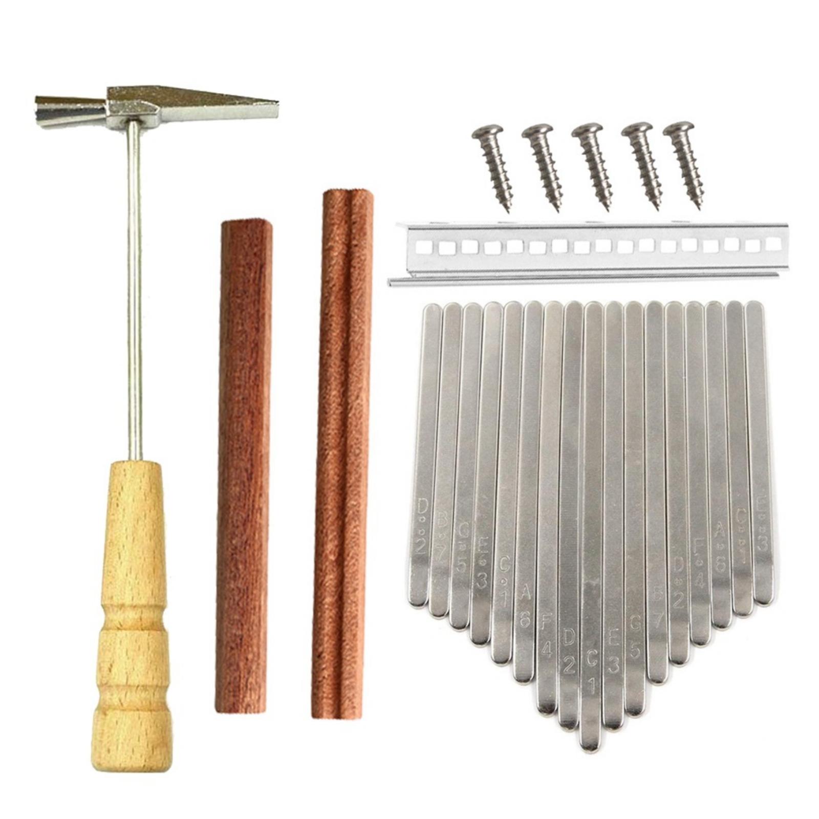 A Musical Instrument With Keys - DIY Kalimba Duimpiano 17 Toetsen Zilveren