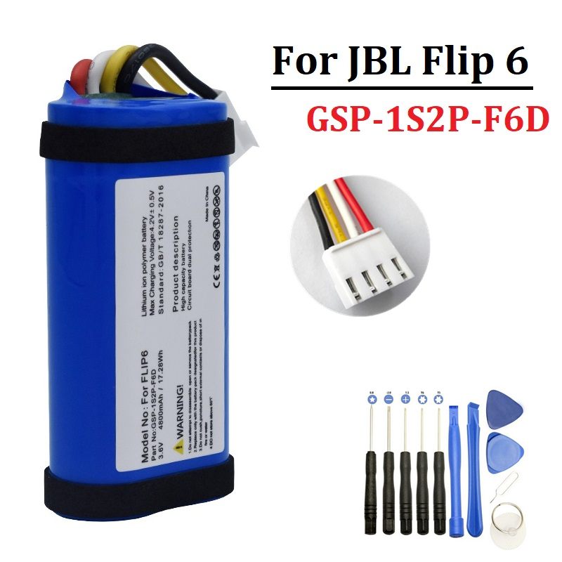Jbl Speaker Flip 6 - 4800Mah Batterij Voor Jbl Flip 6