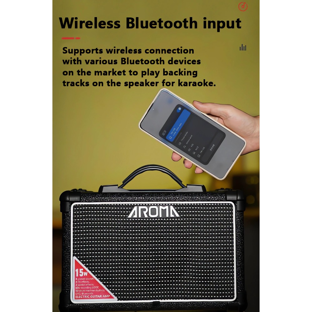 AROMA TM-15S 15W Draagbare Ele - Musical Instrument Amplifier recensie en prijs